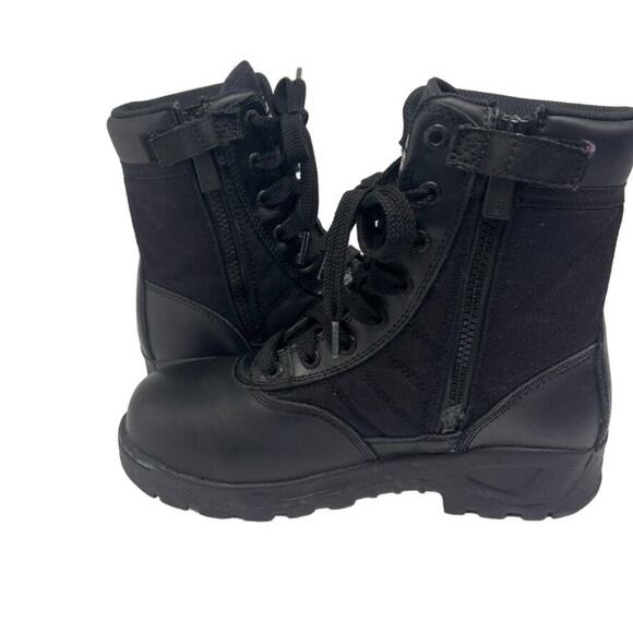 Original Swat Boots Womens Sz 6 Black Leather Canvas Tactical Military Combat - Picture 4 of 14
